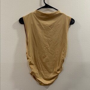 Elegant Tan Sleeveless Top